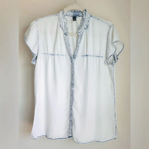 KUT from the Kloth Acid Wash Blouse - Size S